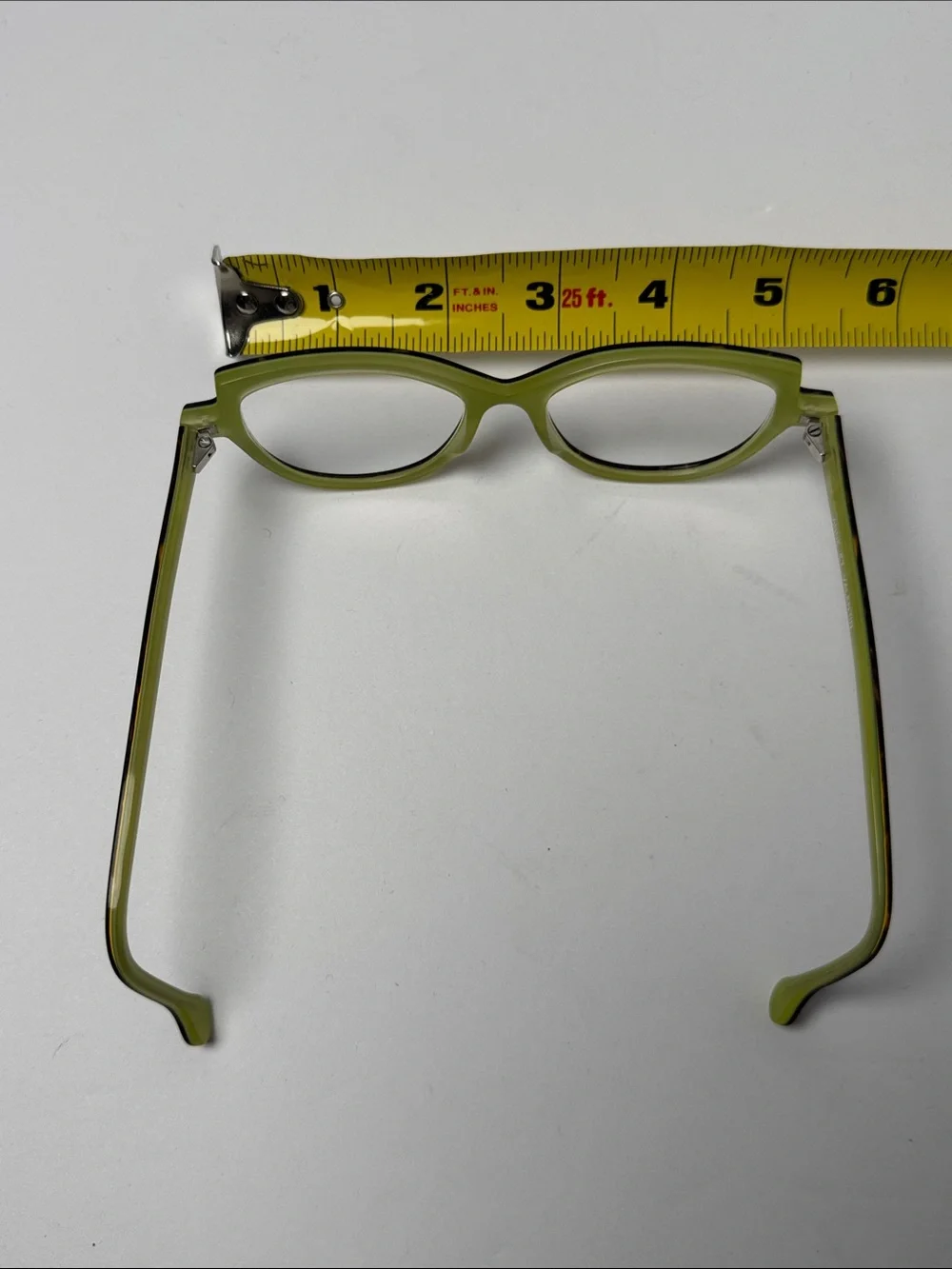 ANNE ET VALENTIN Tortoiseshell Pale Green Slight Cat-Eye Glasses Made in France